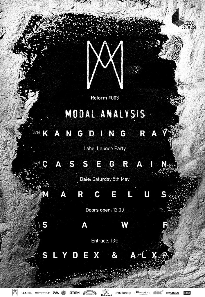 Reform #003: Modal Analysis Label Launch Party - Flyer front