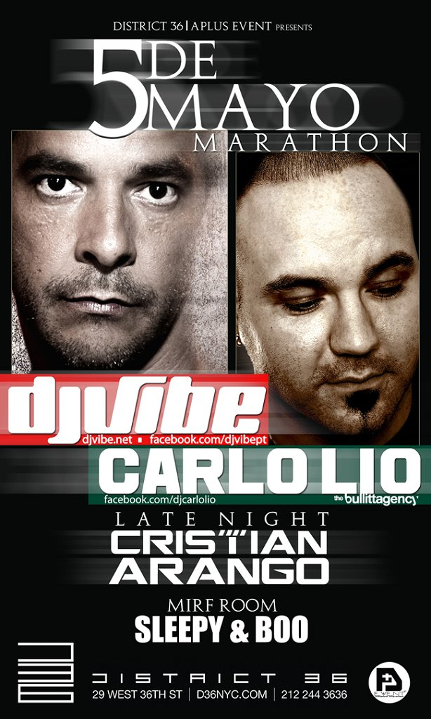 DJ Vibe and Carlo Lio - Flyer front