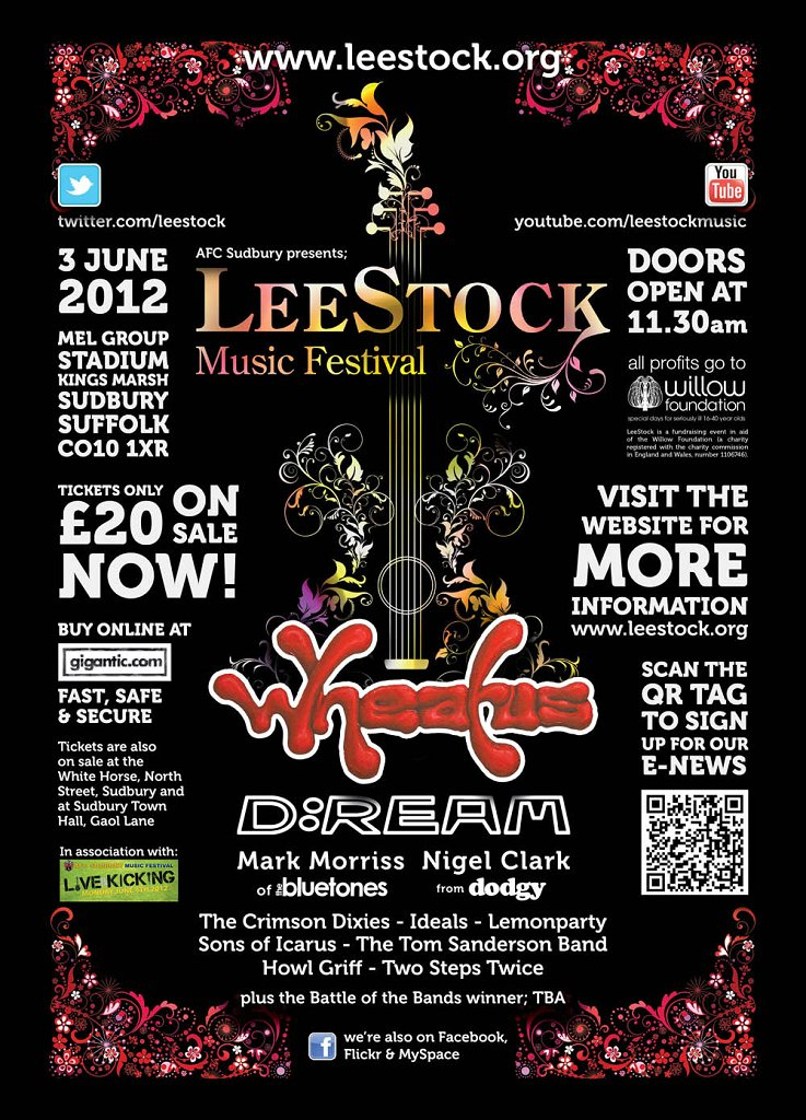Leestock Music Festival - Flyer front