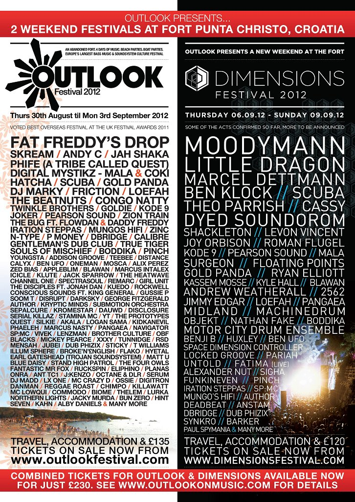 Reconstrvct Brooklyn, New York presents Outlook Festival Launch 2012 - Flyer back