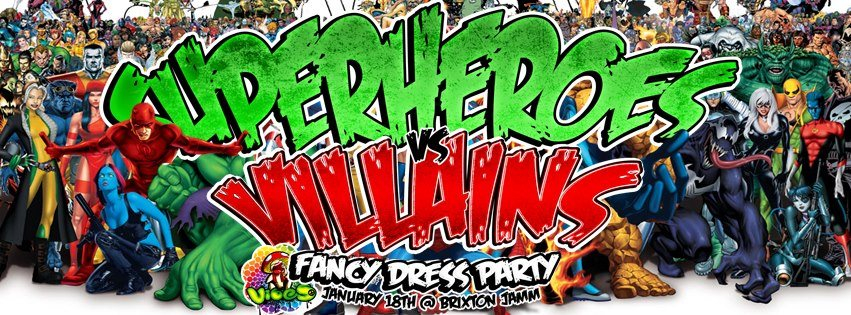 Vibes Superheroes vs Villains Fancy 