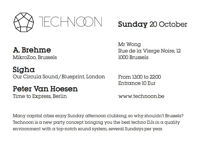 Technoon presents Sigha & Peter Van Hoesen - Flyer back