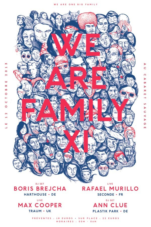 We Are Family XI: Boris Brejcha & Max Cooper Live - Flyer front
