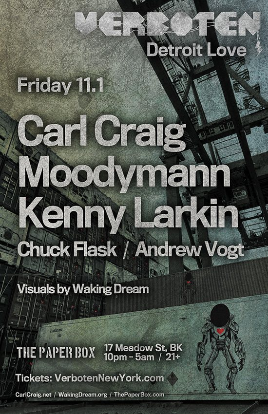 Verboten presents Detroit Love: Carl Craig / Moodymann / Kenny Larkin / Chuck Flask - Flyer back