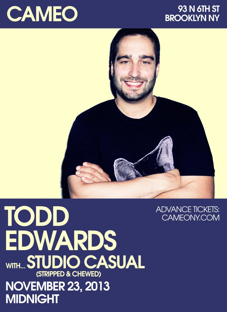 Todd Edwards with Studio Casual - Flyer front
