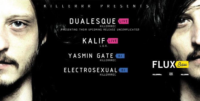 Dualesque Release Party - Flyer front