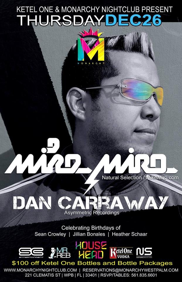 Mike Miro + Dan Carraway - Flyer front