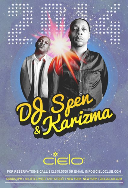 Cielo NYE 2014 with DJ Spen + Karizma - Flyer front