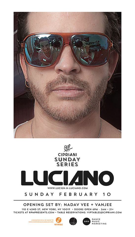 Luciano at Cipriani - Flyer front