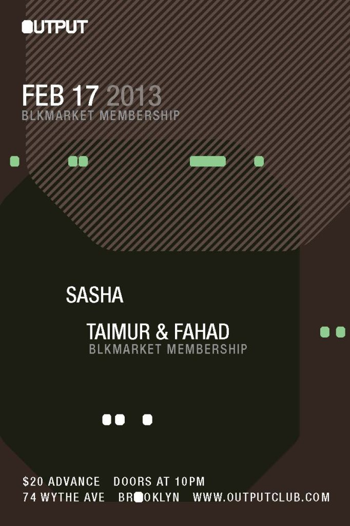 Blkmarket Membership with Sasha - Flyer front