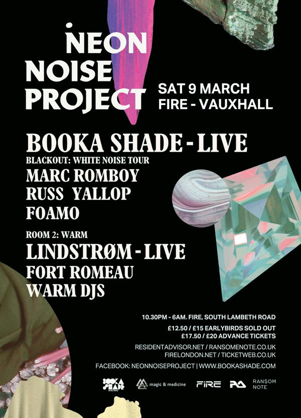 Neon Noise Project - Booka Shade, Lindstrom, Marc Romboy - Flyer front