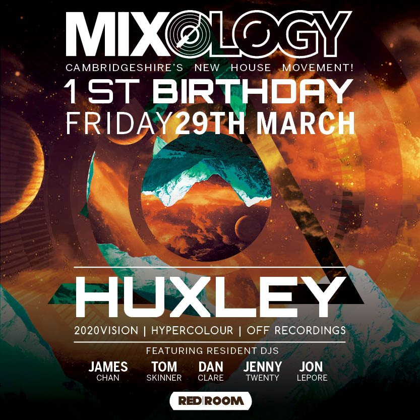 Mixology 1st Birthday - Huxley - Flyer front
