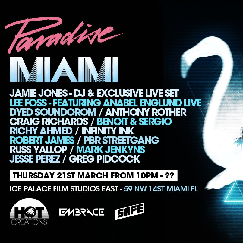 Hot Creations - Paradise Miami - Flyer front