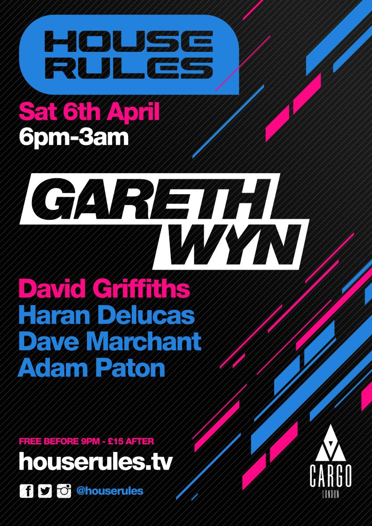 House Rules with Gareth Wyn, David Griffiths and Haran Delucas - Flyer front