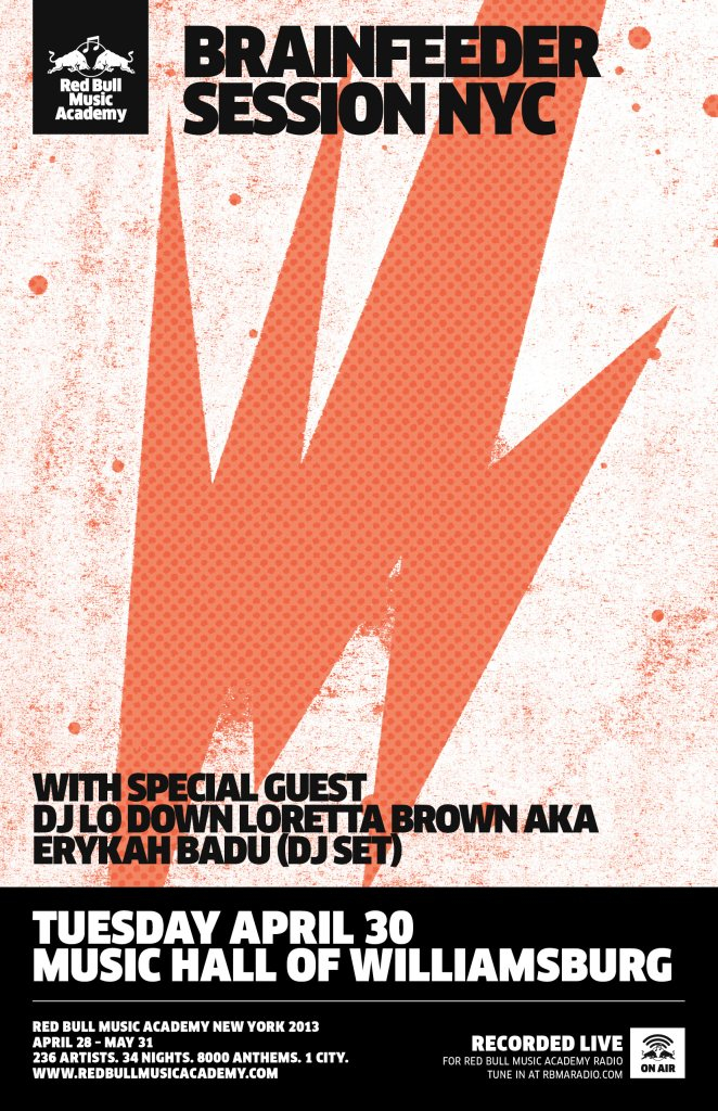 Red Bull Music Academy presents Brainfeeder Session NYC - Flyer front
