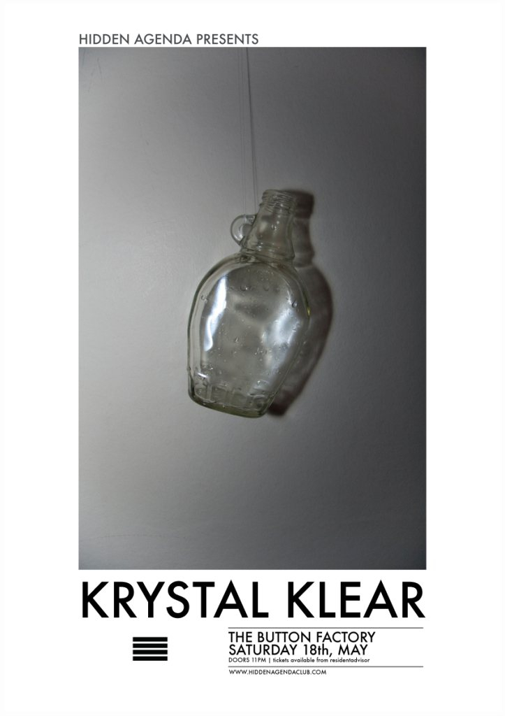 Hidden Agenda present: Krystal Klear - Flyer front