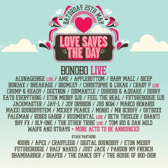 Love Saves The Day - Flyer front