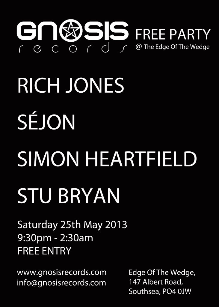 Gnosis Records *Free Party* (Edge Of The Wedge) - Flyer back