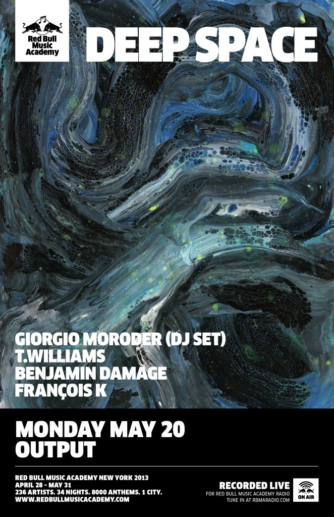 Deep Space: A Red Bull Music Academy Special with Giorgio Moroder, Francois K - Flyer back