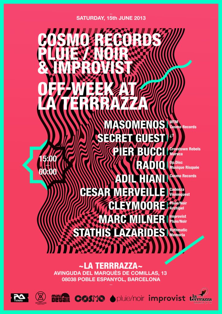 Off-Week: Cosmo Records Showcase with Pluie/Noir & Improvist - Flyer front