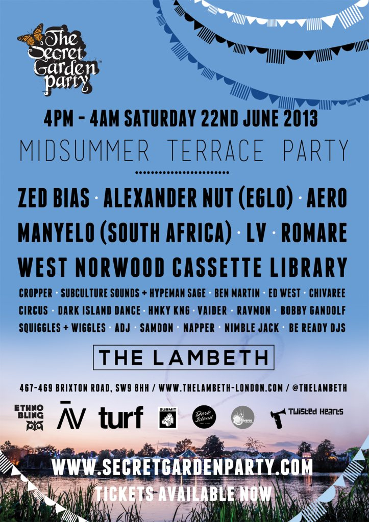 Midsummer Terrace Party: Ethnobling/Turf SGP Warmup Party - Flyer front