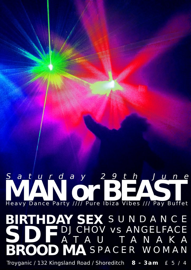 Man or Beast 10 - Flyer front