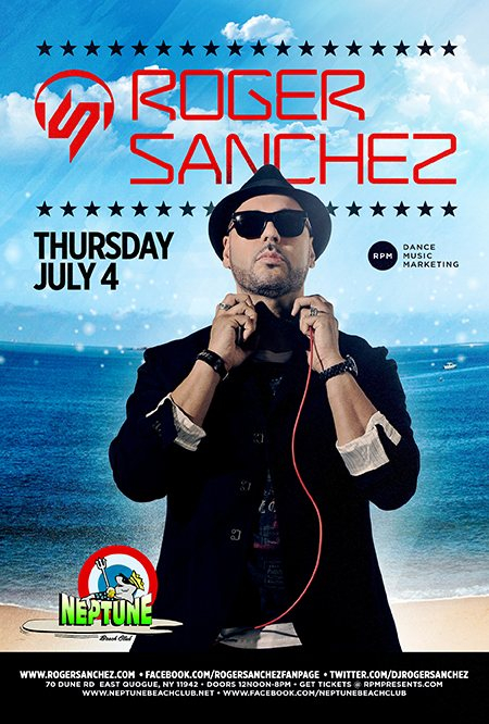 Roger Sanchez - Thursday July 4 - Flyer front