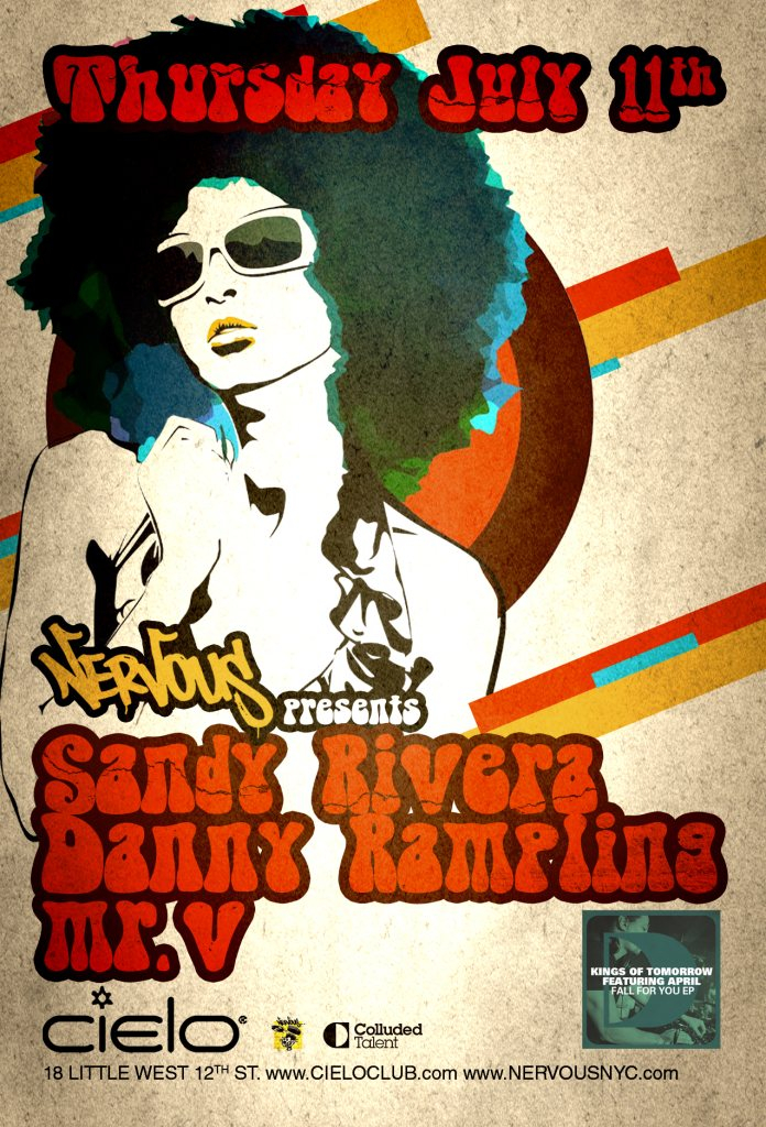 Sandy Rivera, Danny Rampling, Mr. V - A Nervous Event - Flyer front