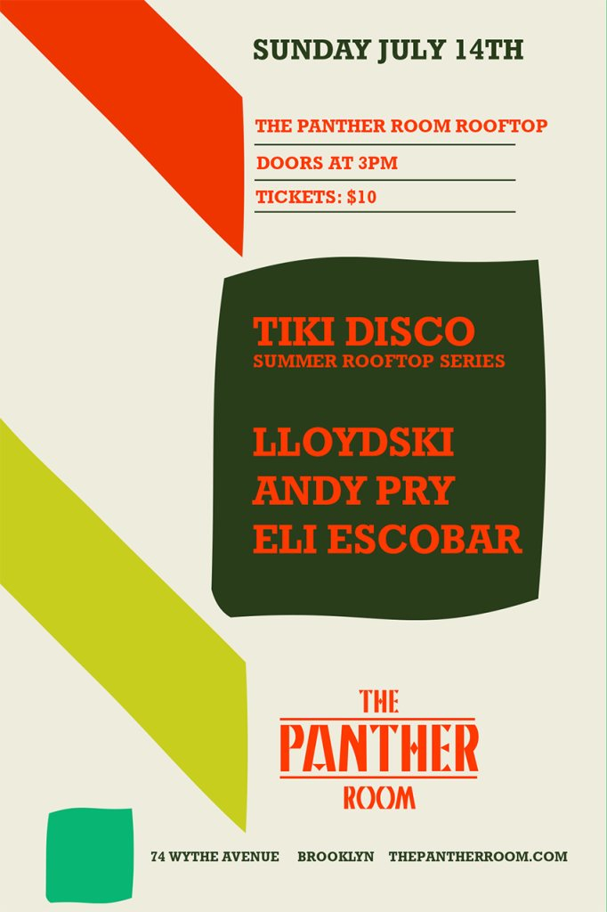 Tiki Disco with Lloydski, Andy Pry, Eli Scobar - Flyer front