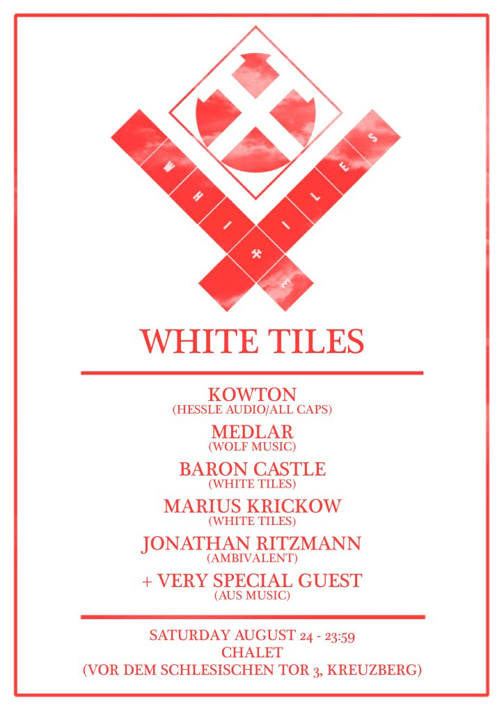 White Tiles - Kowton & Medlar + Special Guest (Aus Music) - Flyer front