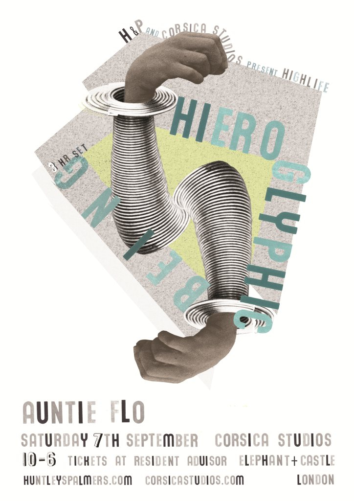 Highlife presents Hieroglyphic Being, Cut Hands (Live), Auntie Flo + Gum Takes Tooth (Live) - Flyer front