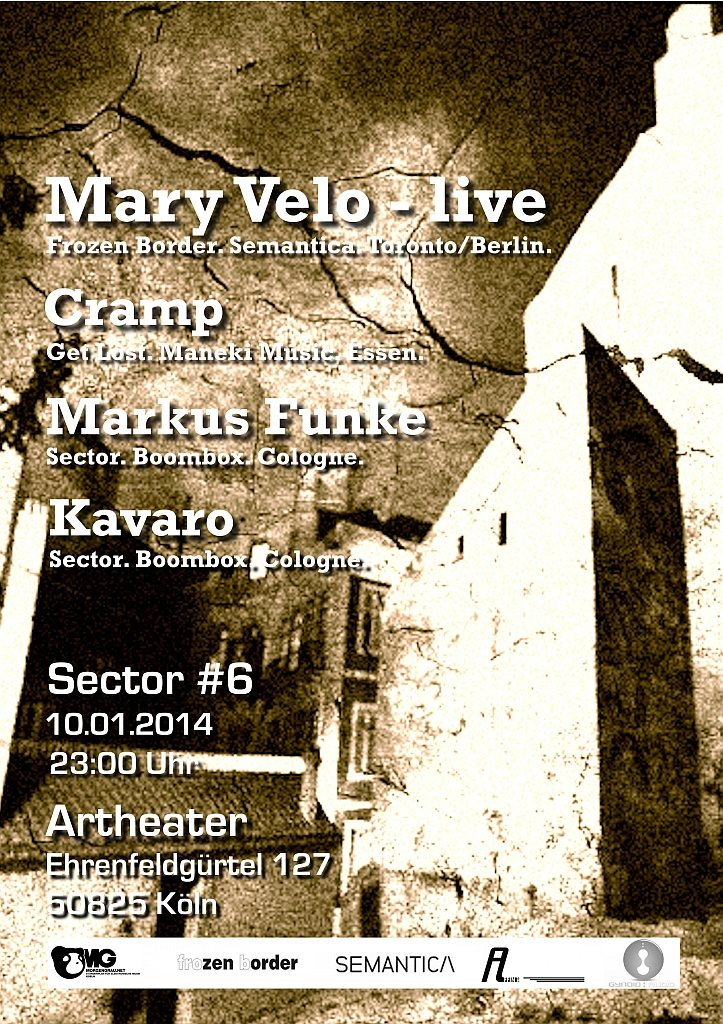 Sector #6 with Mary Velo (Live) Cramp & More - Flyer front