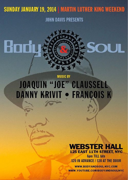Body & Soul Martin Luther King Weekend 2014 - Flyer back
