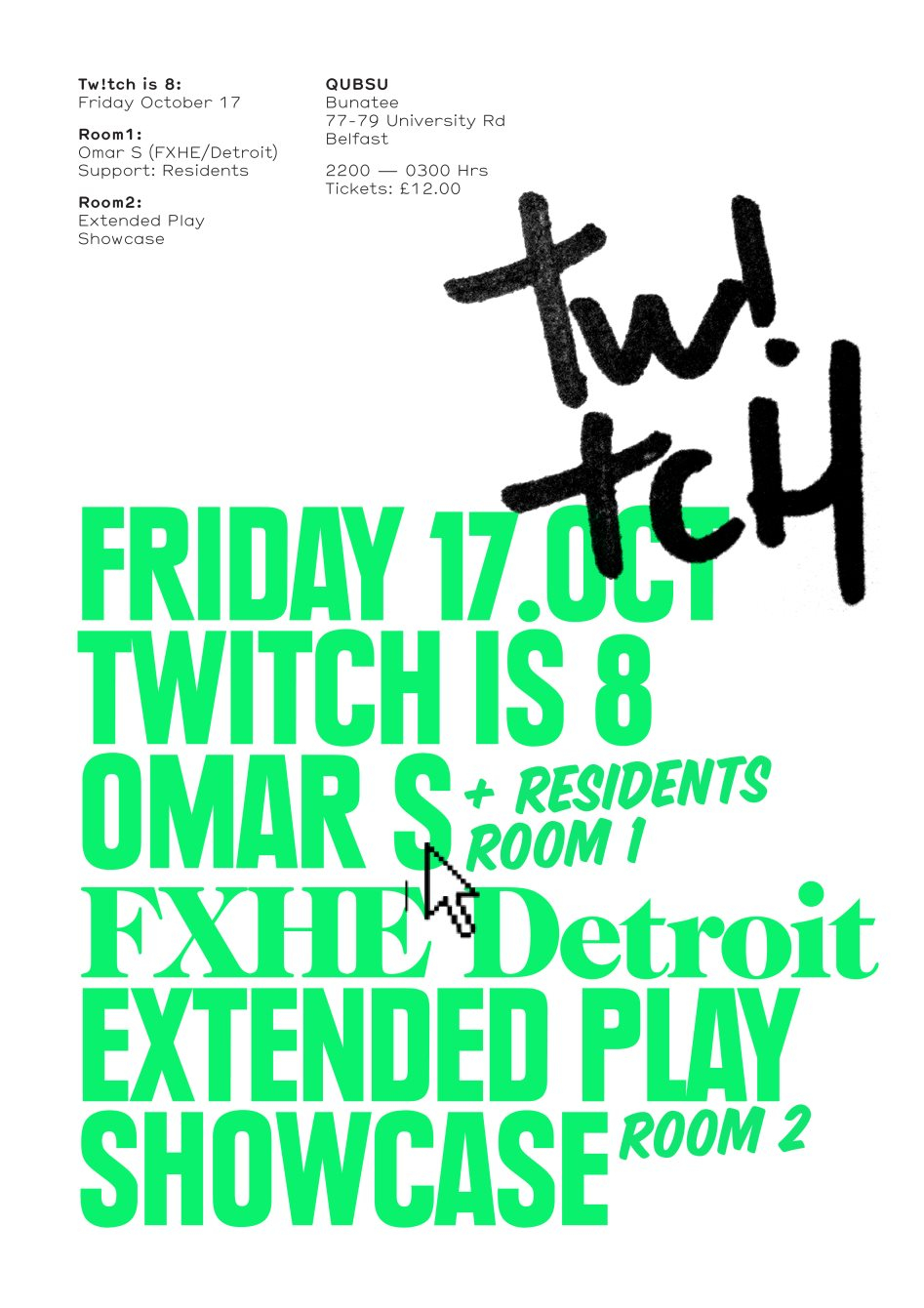 Tw!tch is 8! with Omar S - Flyer front
