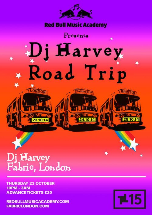 RBMA presents DJ Harvey Road Trip - Flyer front