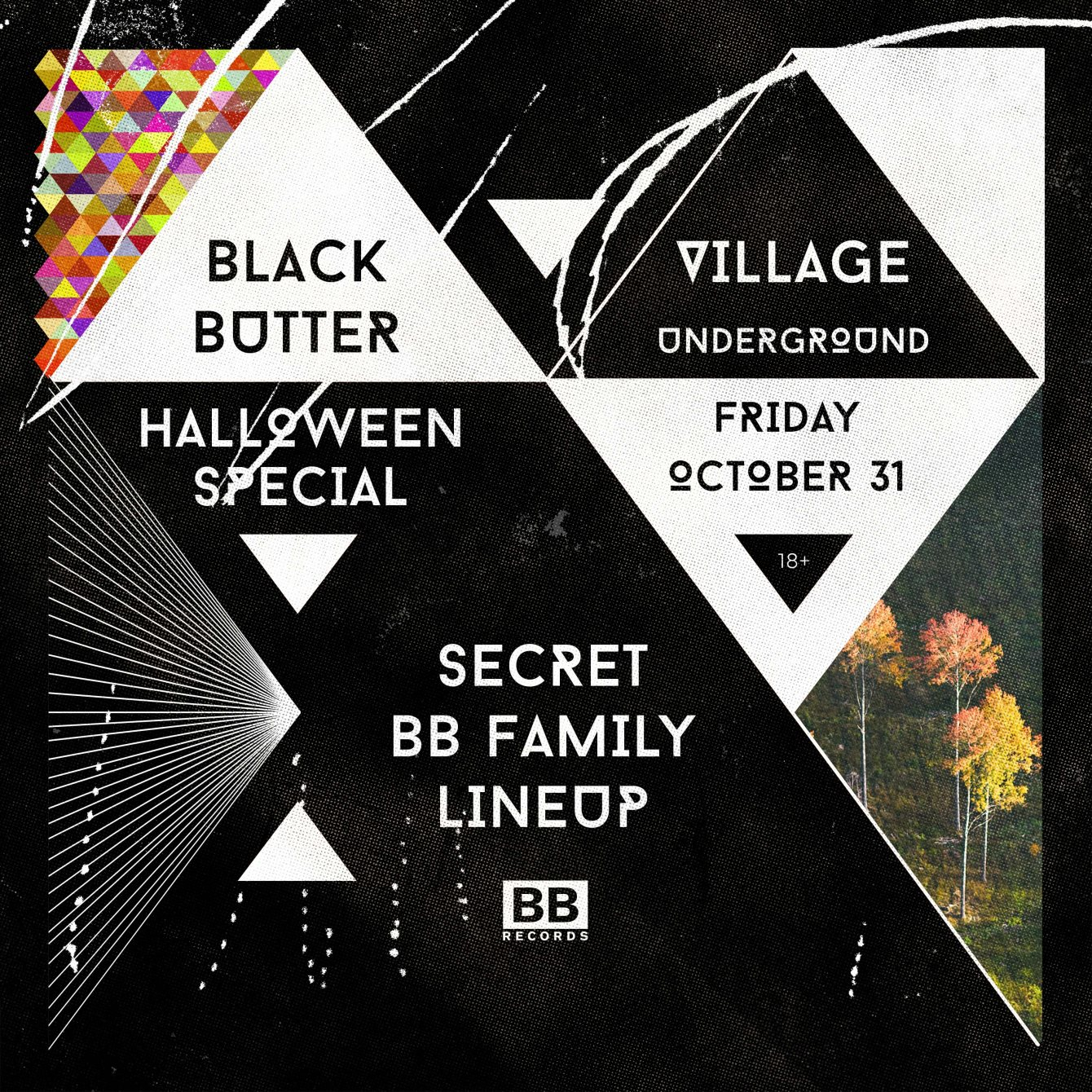 Black Butter Records Halloween Special - Flyer front