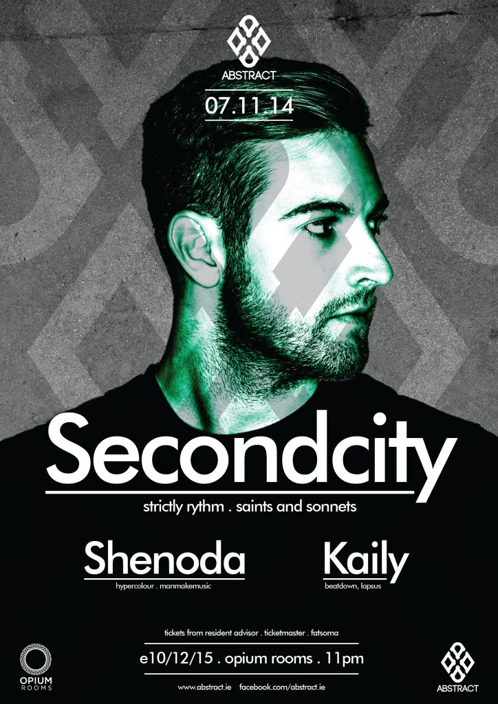 Abstract presents Secondcity & Shenoda - Flyer front