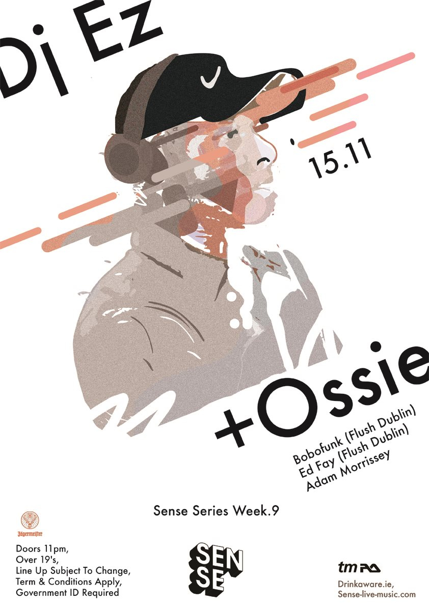 Sense Series - DJ EZ, Ossie & Bobofunk - Flyer front