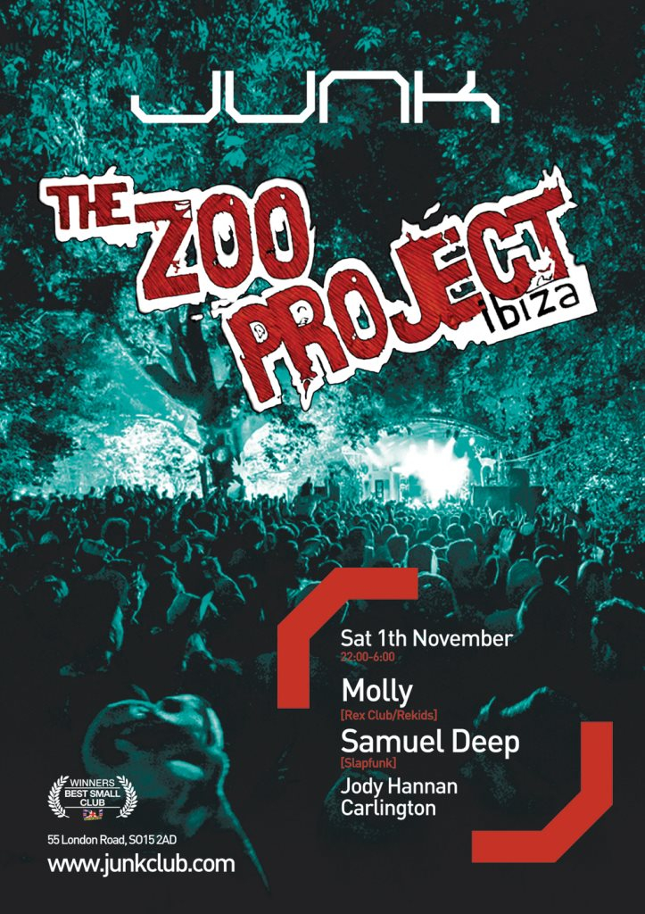 Junk presents Zoo Project - Flyer front