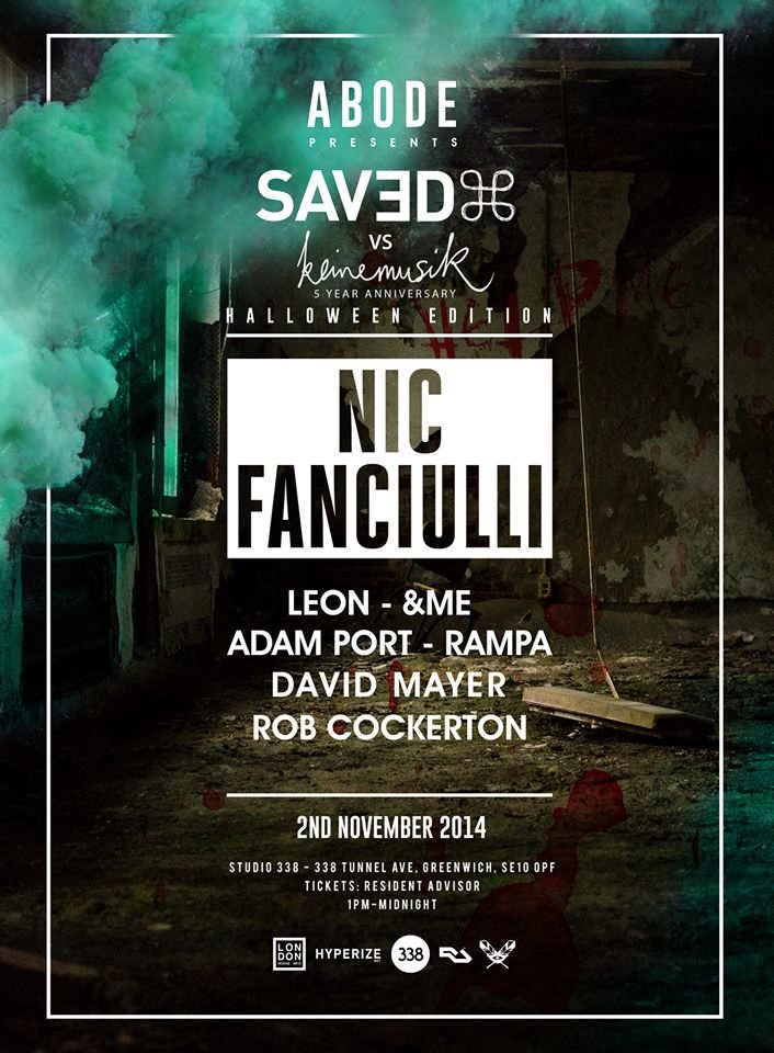 Abode Halloween Special with Saved vs Keinemusik, Nic Fanciulli , Leon (Music On), &ME - Flyer front