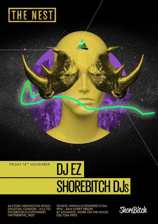 DJ EZ + Tayo + Shorebitch DJs - Flyer front