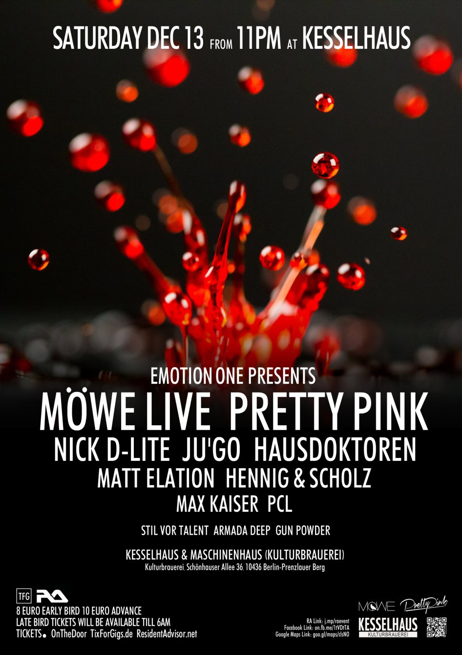 Emotion One mit Möwe Live, Pretty Pink, Nick D-Lite, Hausdoktoren Live, Ju'go, Matt Elation - Flyer back