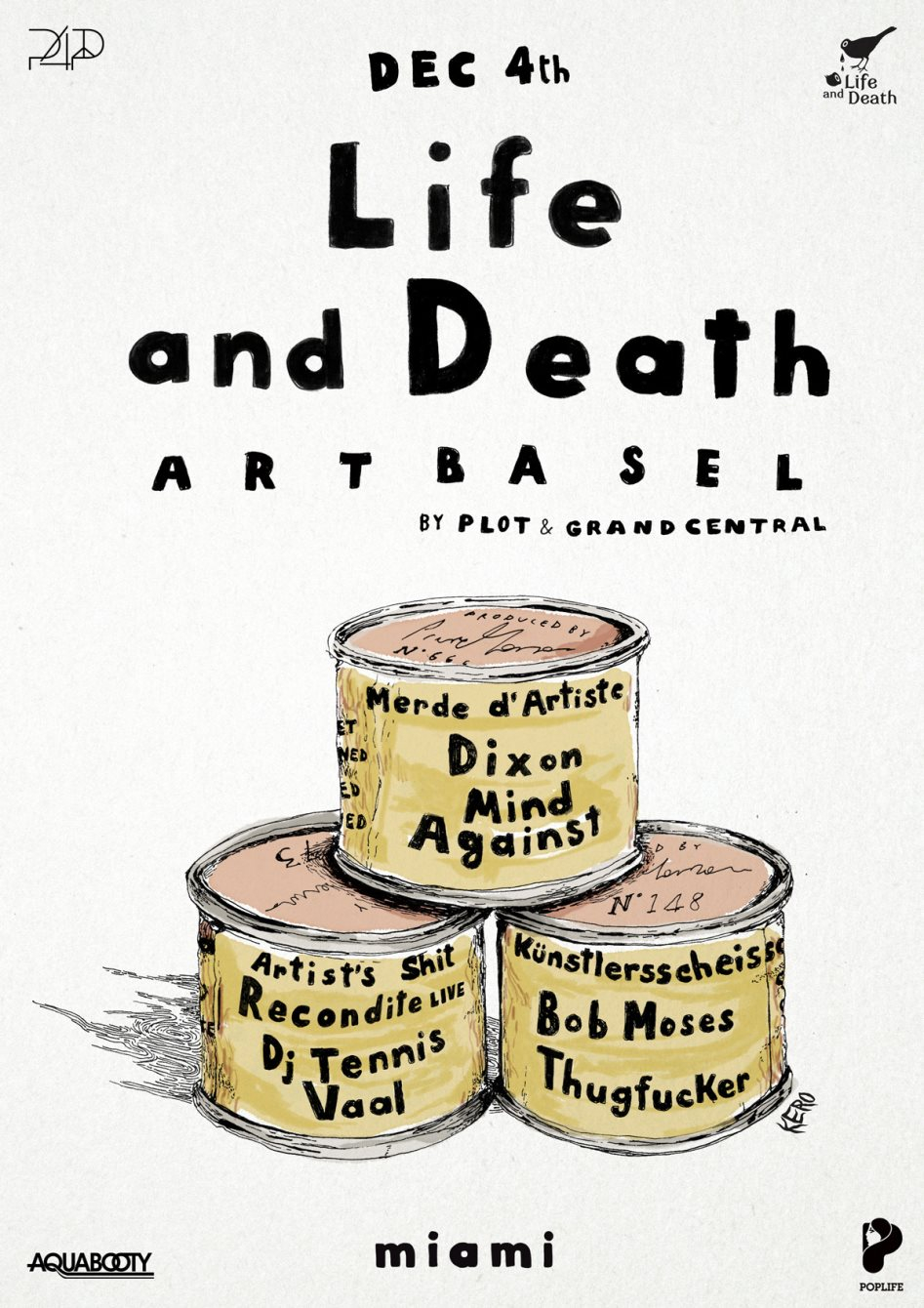 Life and Death - Art Basel by P L 0 T & Grand Central - Flyer front