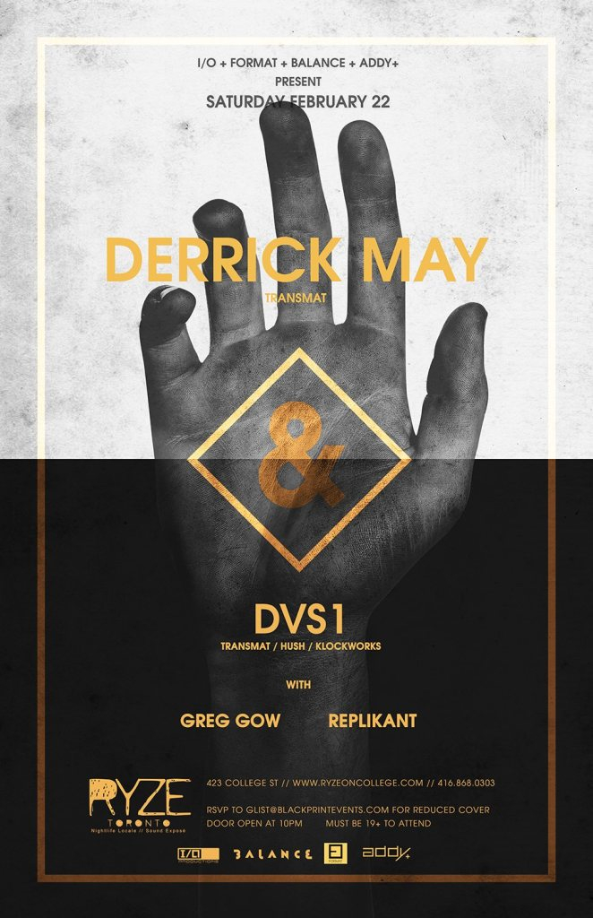Derrick May & Dvs1 - Flyer front