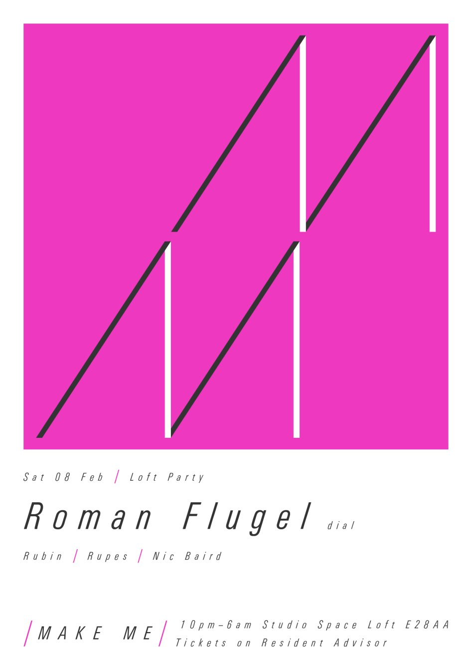 Make Me Loft Party with Roman Flugel - Flyer front