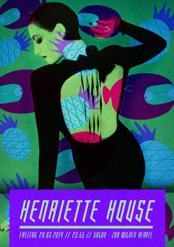 Henriette House /w. Tornado Wallace, Jokers Of The Scene, Kotelett/Zadak, . - Flyer front