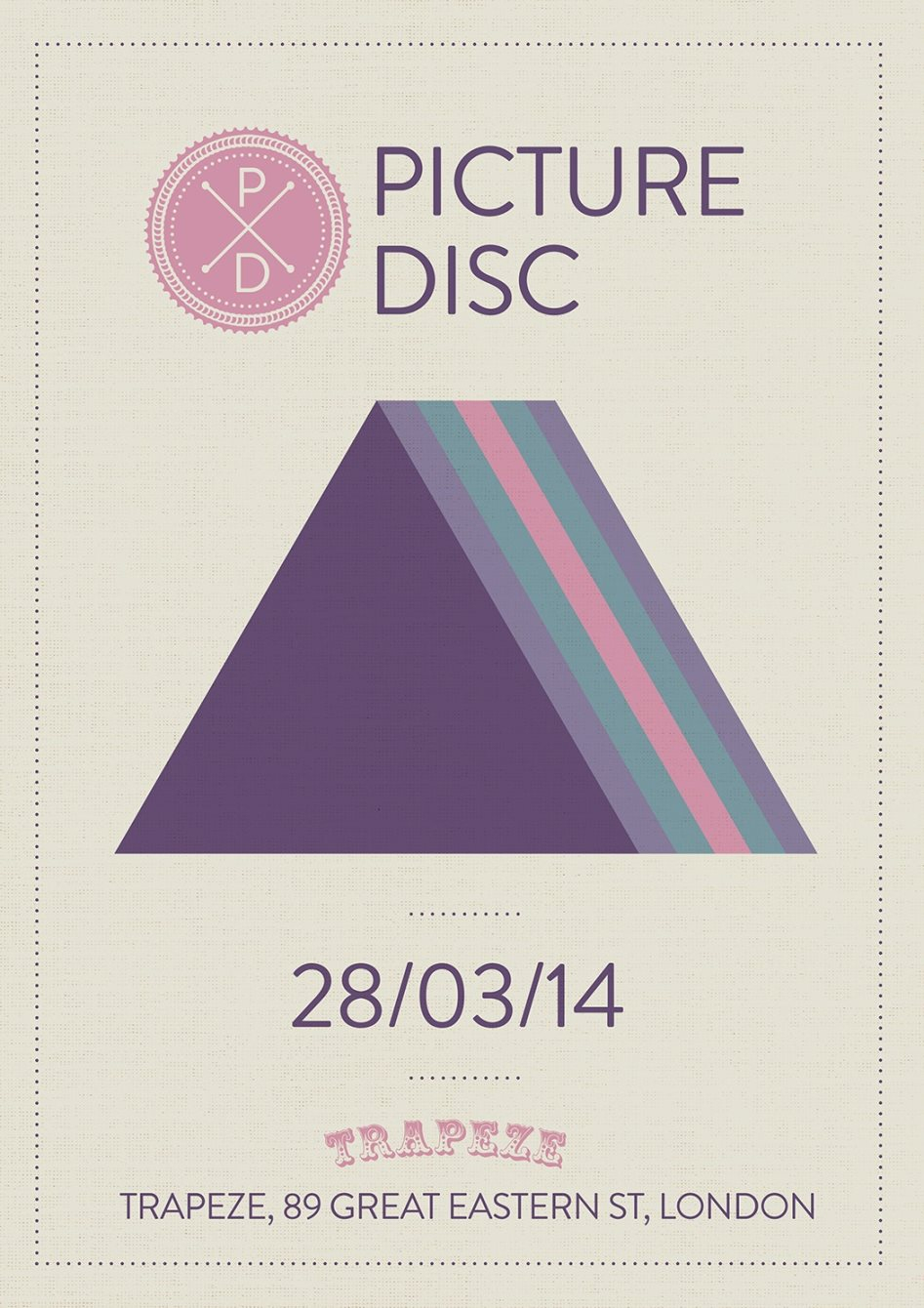 Picture Disc Launch Night w. Casino Times - Flyer front