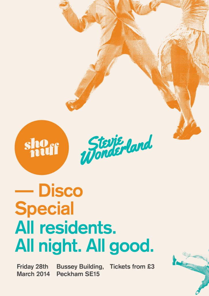 Sho Nuff Disco Special with Stevie Wonderland - Flyer front