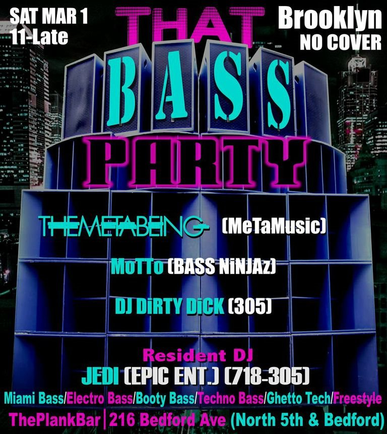 That Bass Party (Williamsburg, Brooklyn) - Flyer front