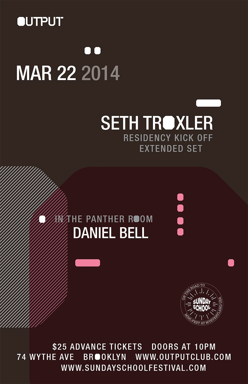 Seth Troxler with Daniel Bell in The Panther Room - Flyer front